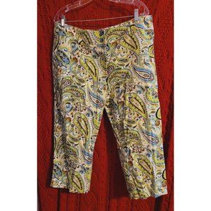 Kasper & Co Graphic Capri Pants Sz 16